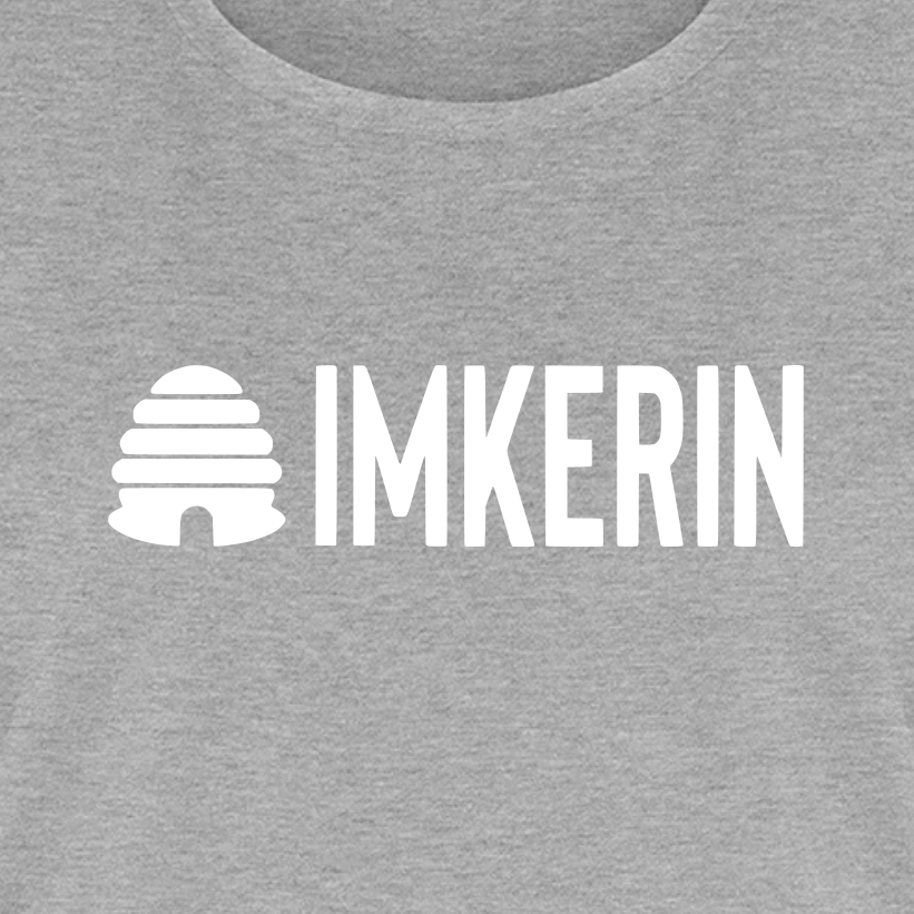 IMKERIN Hive Prime T-Shirt in Grau – Druck im Detail