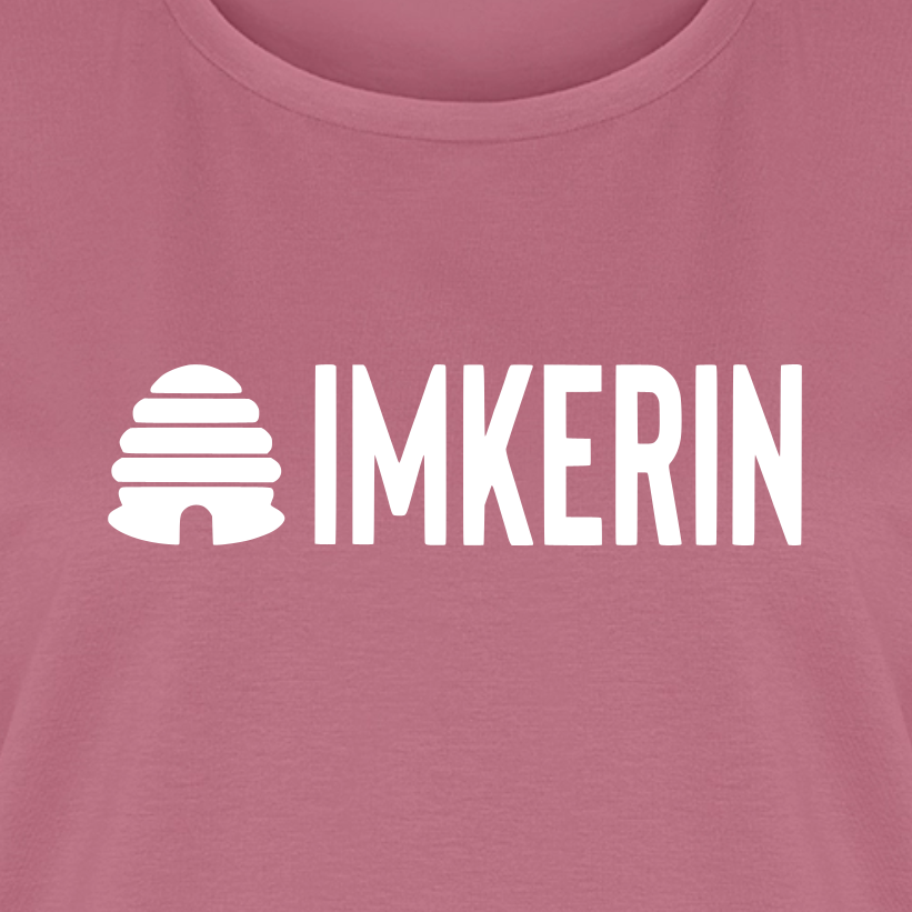 IMKERIN Hive Prime T-Shirt in Mauve – Druck im Detail