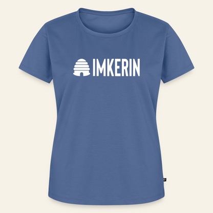 IMKERIN Hive Prime T-Shirt in Steinblau – Vorderseite