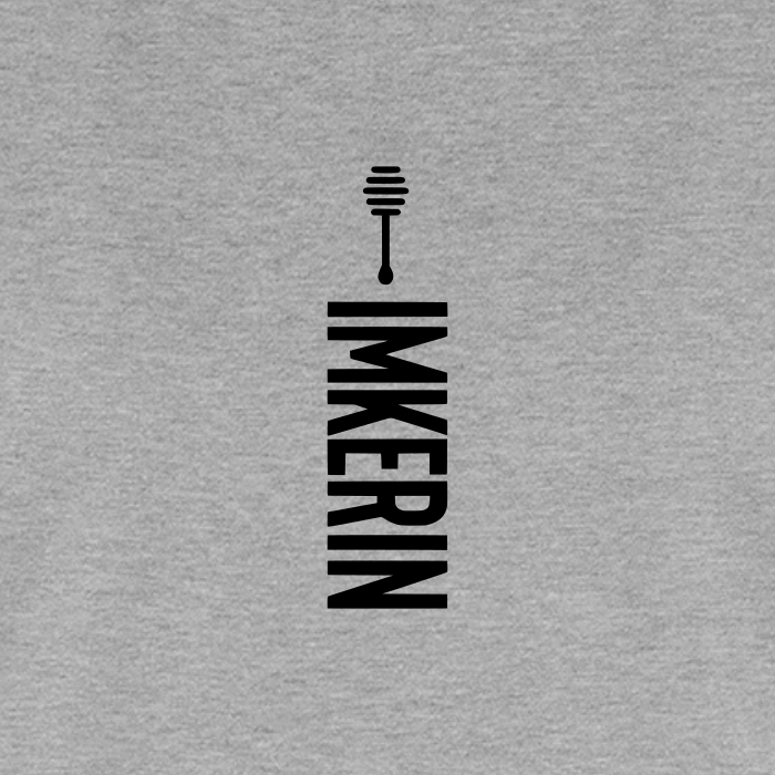IMKERIN Honig Alpha T-Shirt in Grau – Druck im Detail