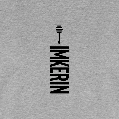 IMKERIN Honig Alpha T-Shirt in Grau – Druck im Detail