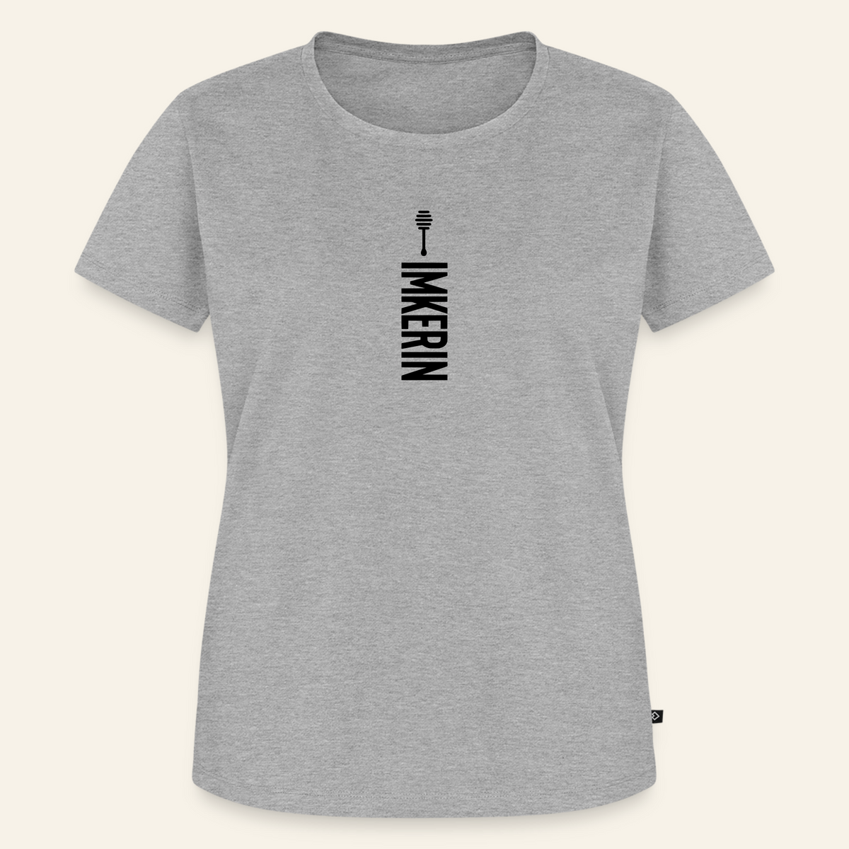 IMKERIN Honig Alpha T-Shirt in Grau – Vorderseite