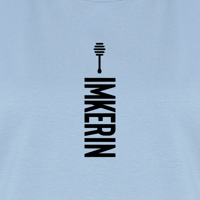 IMKERIN Honig Alpha T-Shirt in Hellblau – Druck im Detail