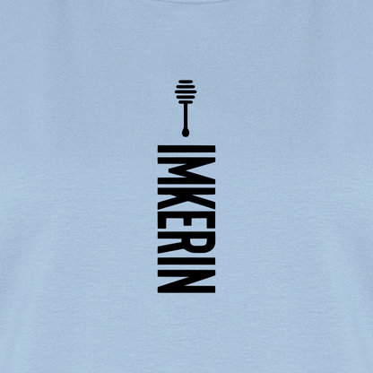 IMKERIN Honig Alpha T-Shirt in Hellblau – Druck im Detail