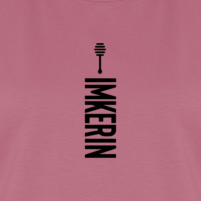 IMKERIN Honig Alpha T-Shirt in Mauve – Druck im Detail