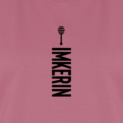IMKERIN Honig Alpha T-Shirt in Mauve – Druck im Detail