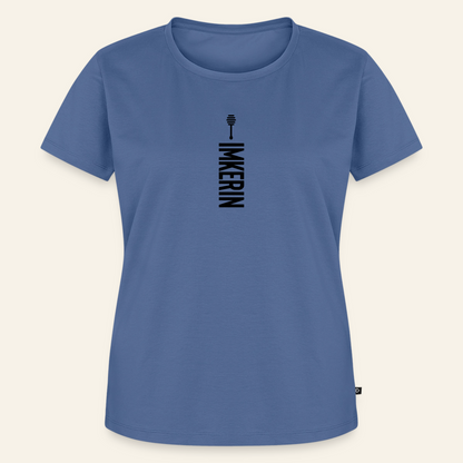 IMKERIN Honig Alpha T-Shirt in Steinblau – Vorderseite