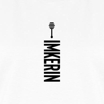 IMKERIN Honig Alpha T-Shirt in Weiß – Druck im Detail