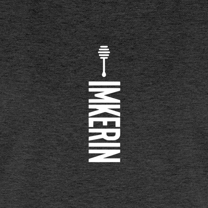 IMKERIN Honig Alpha T-Shirt in Anthrazit – Druck im Detail