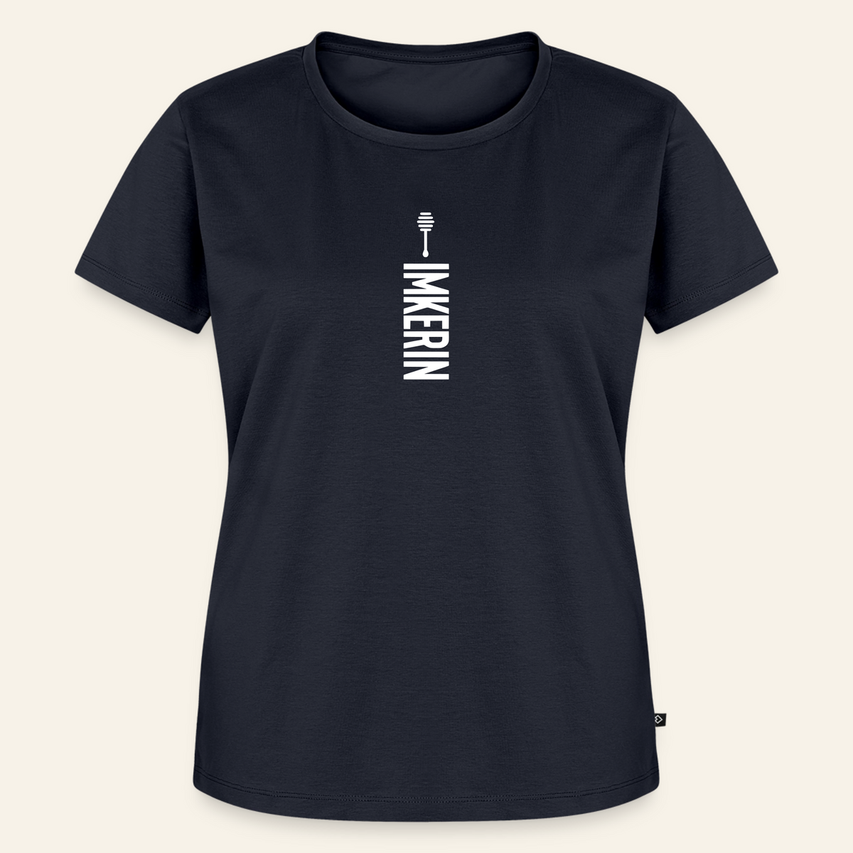 IMKERIN Honig Alpha T-Shirt in Dunkelblau – Vorderseite