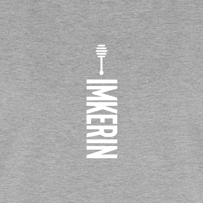IMKERIN Honig Alpha T-Shirt in Grau – Druck im Detail