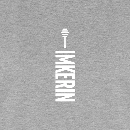 IMKERIN Honig Alpha T-Shirt in Grau – Druck im Detail