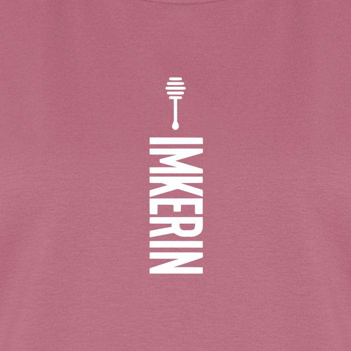 IMKERIN Honig Alpha T-Shirt in Mauve – Druck im Detail