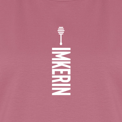 IMKERIN Honig Alpha T-Shirt in Mauve – Druck im Detail
