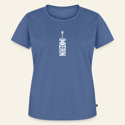 IMKERIN Honig Alpha T-Shirt in Steinblau – Vorderseite