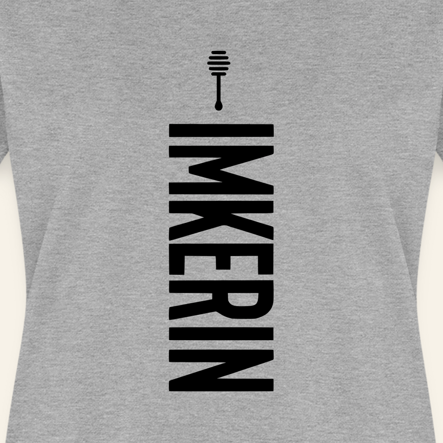IMKERIN Honig Charlie T-Shirt in Grau – Druck im Detail