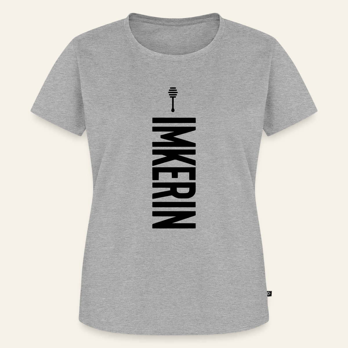 IMKERIN Honig Charlie T-Shirt in Grau – Vorderseite