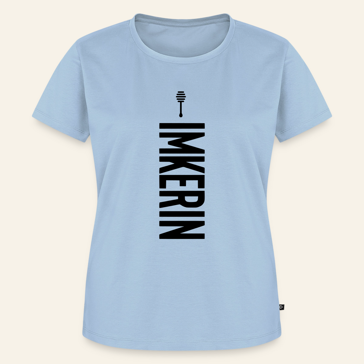 IMKERIN Honig Charlie T-Shirt in Hellblau – Vorderseite