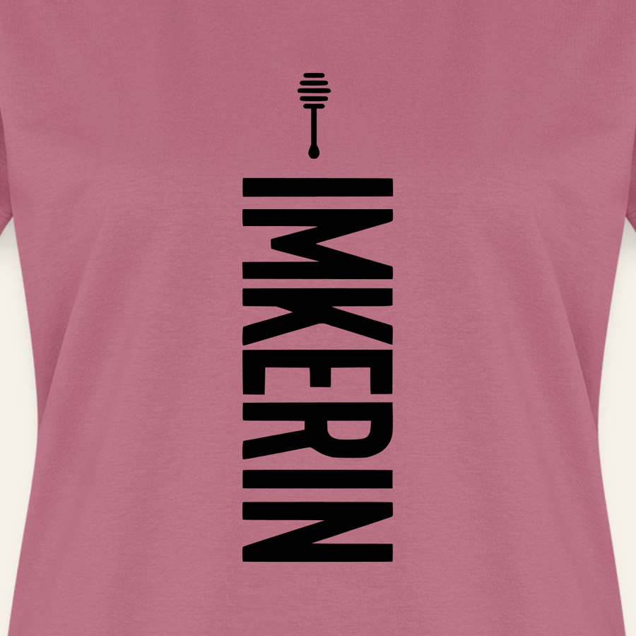 IMKERIN Honig Charlie T-Shirt in Mauve – Druck im Detail