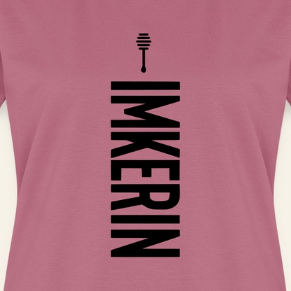 IMKERIN Honig Charlie T-Shirt in Mauve – Druck im Detail