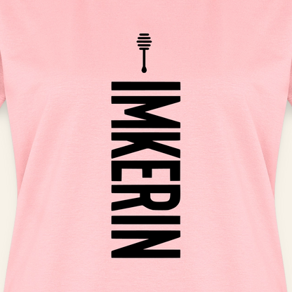 IMKERIN Honig Charlie T-Shirt in Rosé – Druck im Detail