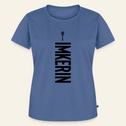IMKERIN Honig Charlie T-Shirt in Steinblau – Vorderseite
