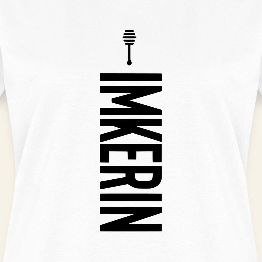 IMKERIN Honig Charlie T-Shirt in Weiß – Druck im Detail