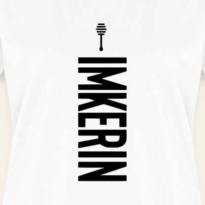 IMKERIN Honig Charlie T-Shirt in Weiß – Druck im Detail
