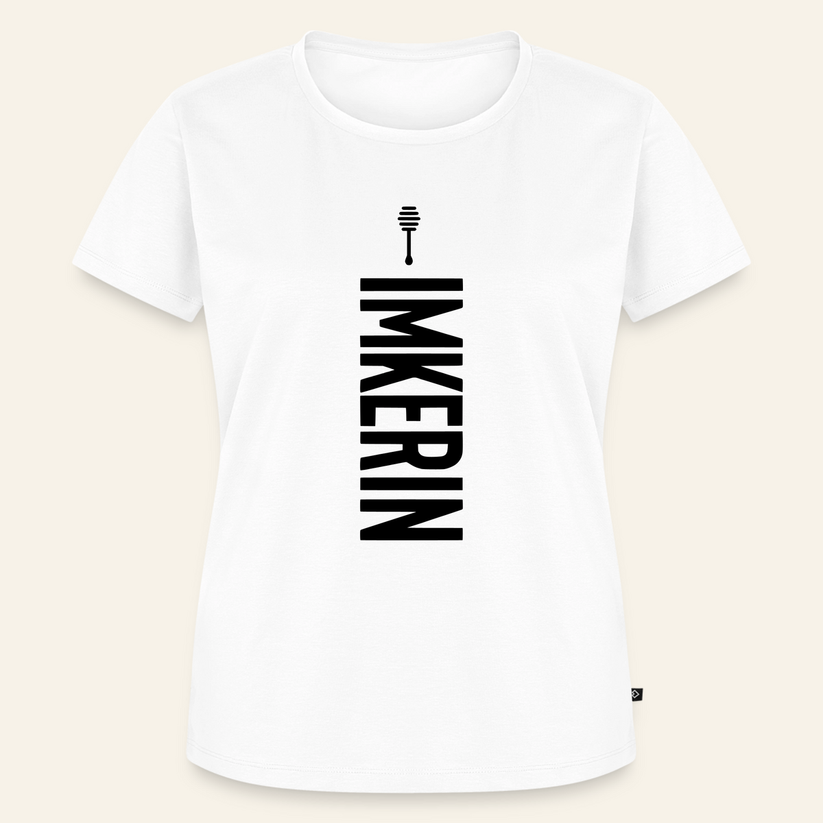 IMKERIN Honig Charlie T-Shirt in Weiß – Vorderseite