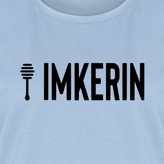 IMKERIN Honig Prime T-Shirt in Hellblau – Druck im Detail