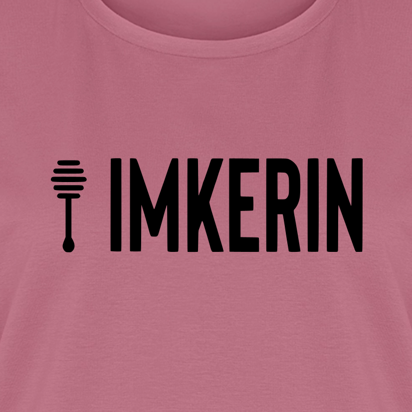 IMKERIN Honig Prime T-Shirt in Mauve – Druck im Detail