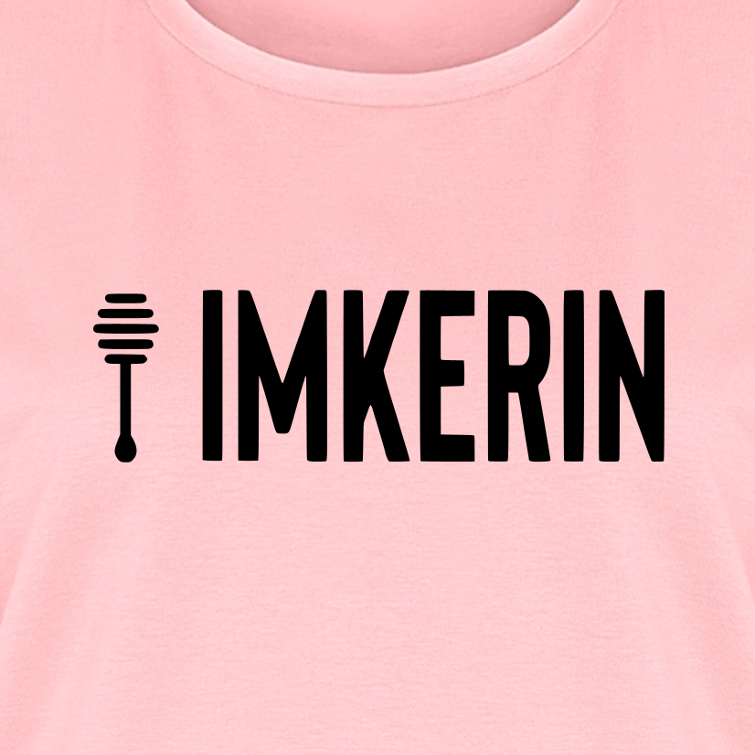 IMKERIN Honig Prime T-Shirt in Rosé – Druck im Detail
