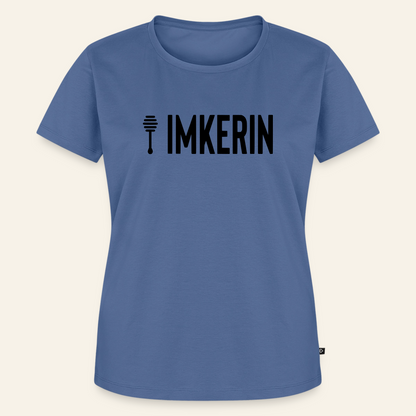 IMKERIN Honig Prime T-Shirt in Steinblau – Vorderseite
