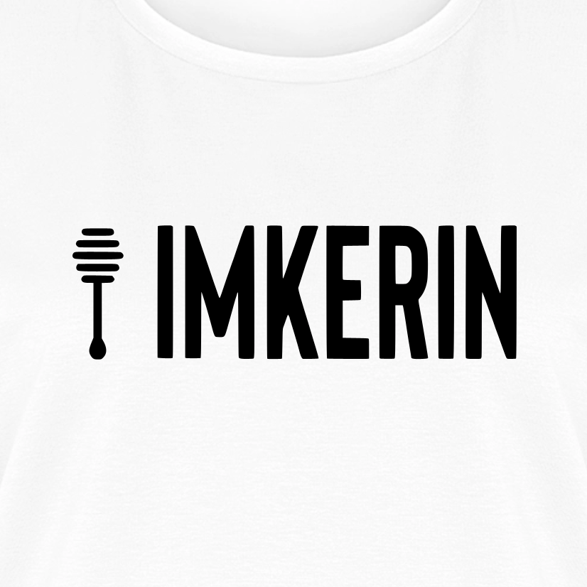 IMKERIN Honig Prime T-Shirt in Weiß – Druck im Detail