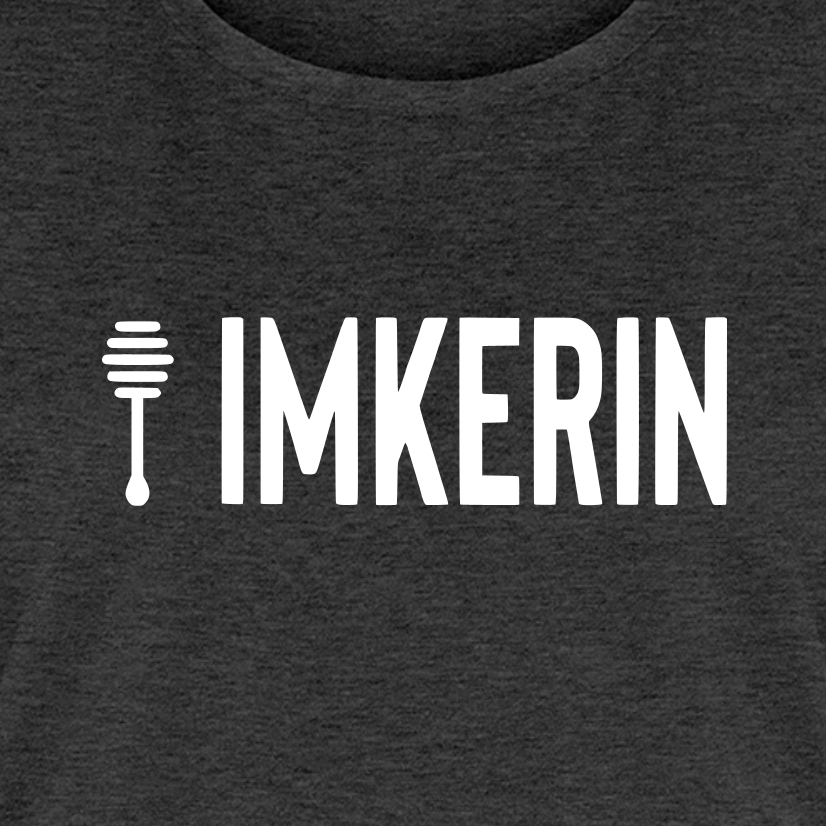 IMKERIN Honig Prime T-Shirt in Anthrazit – Druck im Detail