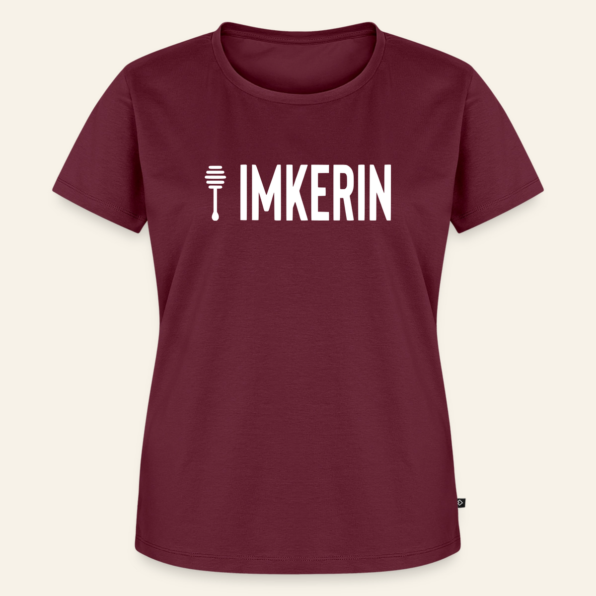 IMKERIN Honig Prime T-Shirt in Bordeaux – Vorderseite