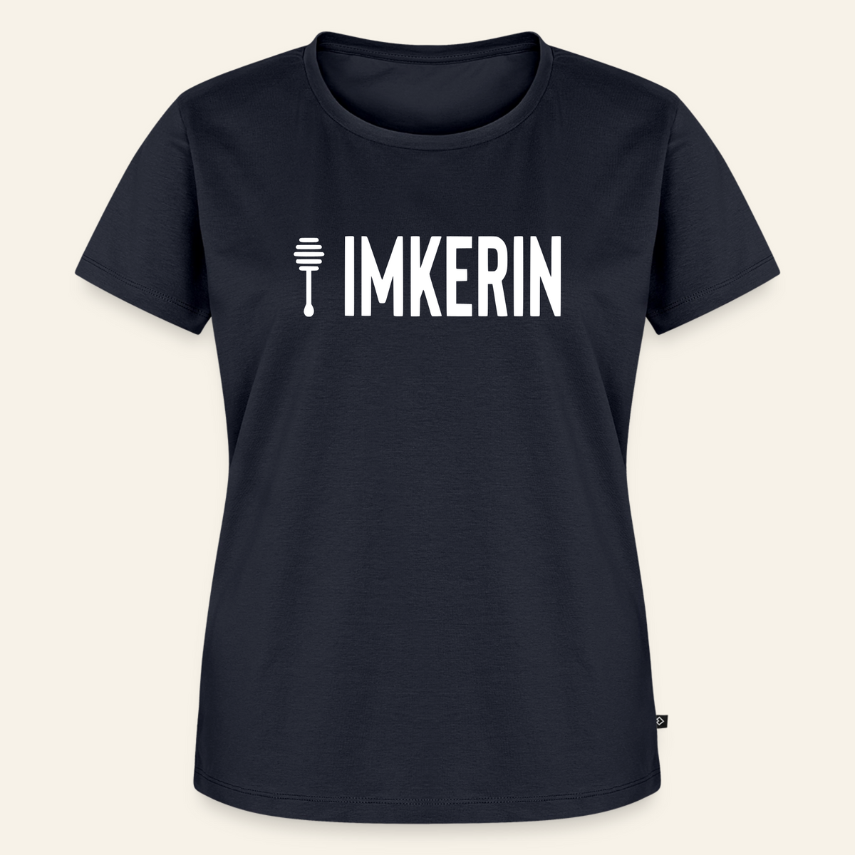 IMKERIN Honig Prime T-Shirt in Dunkelblau – Vorderseite