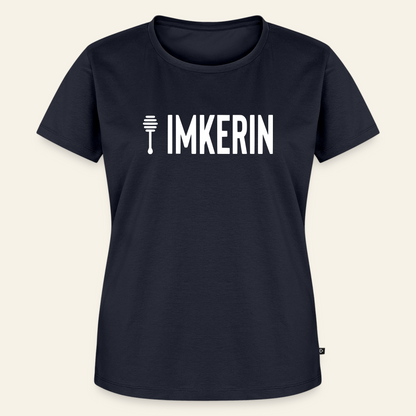 IMKERIN Honig Prime T-Shirt in Dunkelblau – Vorderseite
