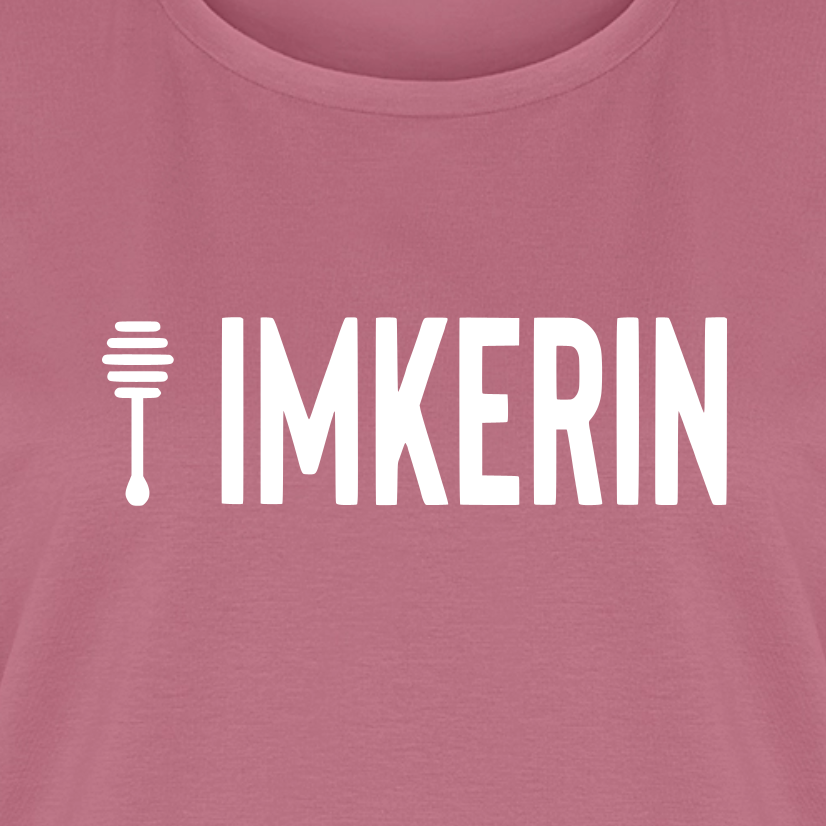 IMKERIN Honig Prime T-Shirt in Mauve – Druck im Detail