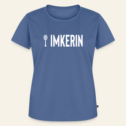 IMKERIN Honig Prime T-Shirt in Steinblau – Vorderseite