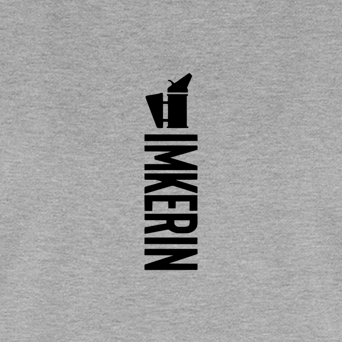 IMKERIN Smoker Alpha T-Shirt in Grau – Druck im Detail