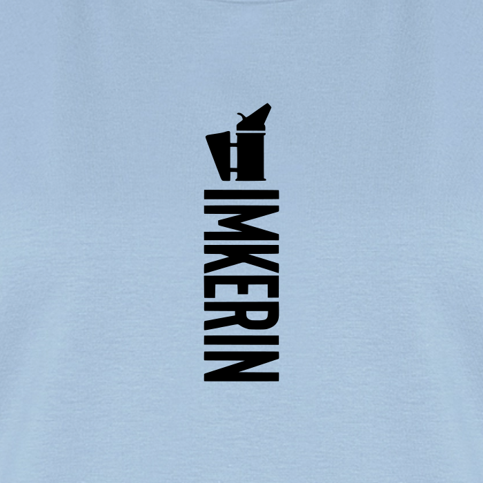 IMKERIN Smoker Alpha T-Shirt in Hellblau – Druck im Detail