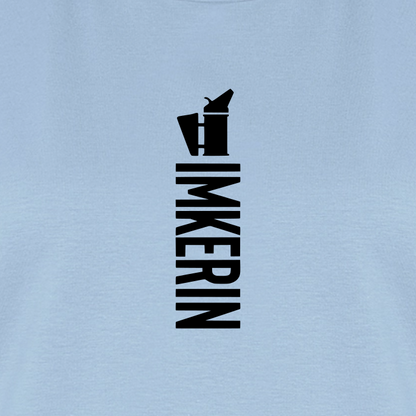 IMKERIN Smoker Alpha T-Shirt in Hellblau – Druck im Detail