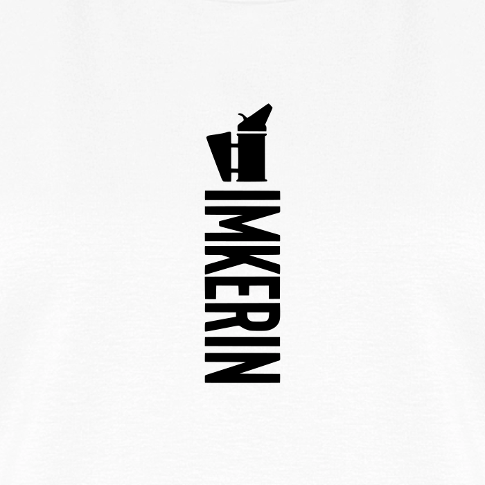 IMKERIN Smoker Alpha T-Shirt in Weiß – Druck im Detail