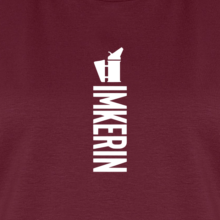 IMKERIN Smoker Alpha T-Shirt in Bordeaux – Druck im Detail