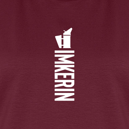 IMKERIN Smoker Alpha T-Shirt in Bordeaux – Druck im Detail