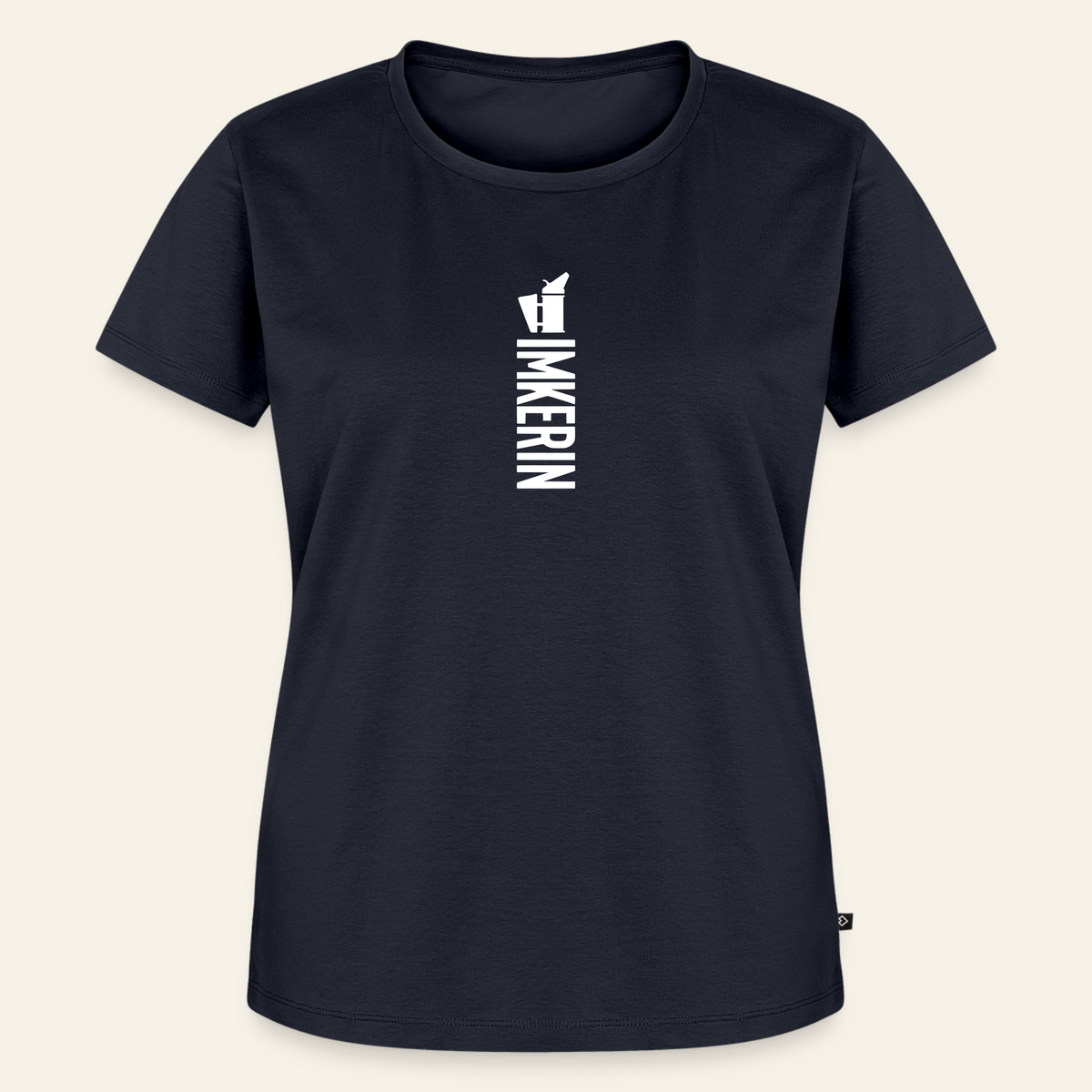 IMKERIN Smoker Alpha T-Shirt in Dunkelblau – Vorderseite
