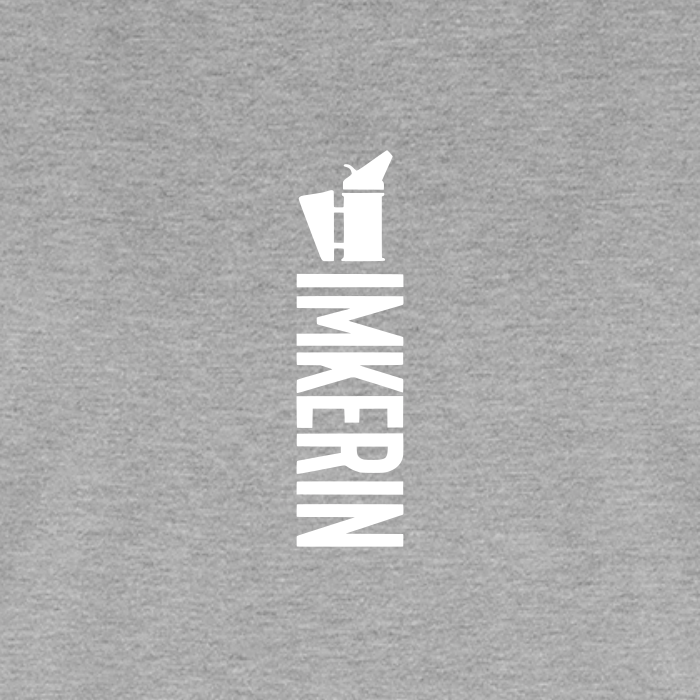 IMKERIN Smoker Alpha T-Shirt in Grau – Druck im Detail