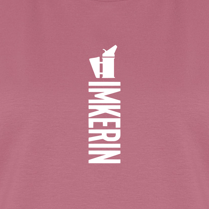 IMKERIN Smoker Alpha T-Shirt in Mauve – Druck im Detail