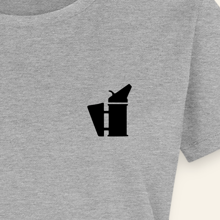 IMKERIN Smoker Bravo T-Shirt in Grau – Druck im Detail